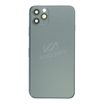 Middle Frame + Battery Door + Back Camera Lens and Bezel + Side Buttons + SIM Card Tray with Speaker Anti-Dust Mesh+Mic Anti-Dust Mesh+Eject Pin for iPhone 11 Pro Max European Version Green OEM