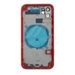 Middle Frame + Battery Door + Back Camera Lens and Bezel + Side Buttons + SIM Card Tray with Speaker Anti-Dust Mesh+Mic Anti-Dust Mesh+Eject Pin for iPhone 11 European Version Red OEM - Image 2