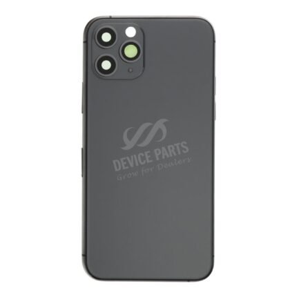 Middle Frame + Battery Door + Back Camera Lens and Bezel + Side Buttons + SIM Card Tray with Speaker Anti-Dust Mesh+Mic Anti-Dust Mesh+Eject Pin for iPhone 11 Pro European Version Black OEM