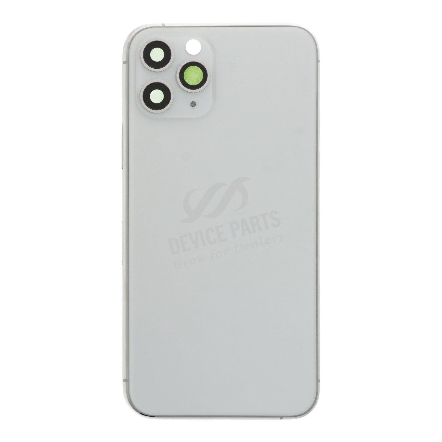 as060520_2312161661_1.jpg Middle Frame + Battery Door + Back Camera Lens and Bezel + Side Buttons + SIM Card Tray with Speaker Anti-Dust Mesh+Mic Anti-Dust Mesh+Eject Pin for iPhone 11 Pro European Version White OEM - Image 1