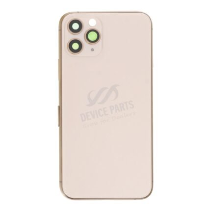 Middle Frame + Battery Door + Back Camera Lens and Bezel + Side Buttons + SIM Card Tray with Speaker Anti-Dust Mesh+Mic Anti-Dust Mesh+Eject Pin for iPhone 11 Pro European Version Gold OEM