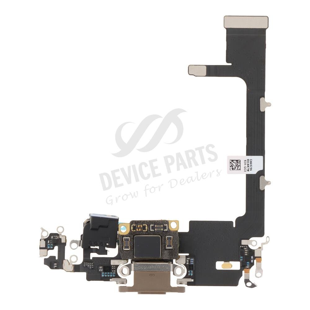 as065820_2505231038_1.jpg Charging Port Flex Cable with Board for iPhone 11 Pro Gold Ori R - Image 1