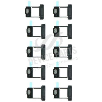 Battery Door Microphone Anti-dust Mesh with Frame for iPhone XR White Ori 10pcs in one set