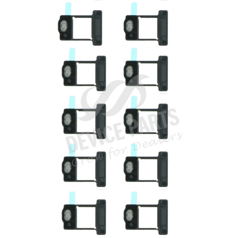 as068351_2104276456_1.jpg Battery Door Microphone Anti-dust Mesh with Frame for iPhone XR White Ori 10pcs in one set - Image 1