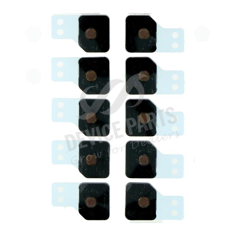 as068356_2104277701_1.jpg Battery Door Microphone Anti-dust Mesh with Frame for iPhone 11 Pro/11 Pro Max Gold Ori 10pcs in one set - Image 1