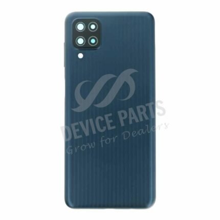 Battery Door + Back Camera Lens and Bezel for Samsung Galaxy M12 Black Ori
