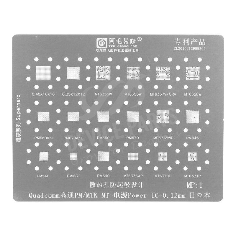 as069617_2104082917_1.jpg Amaoe MP:1 PM/MTK Series Power IC Soldering Net BGA Reballing Stencil - Image 1