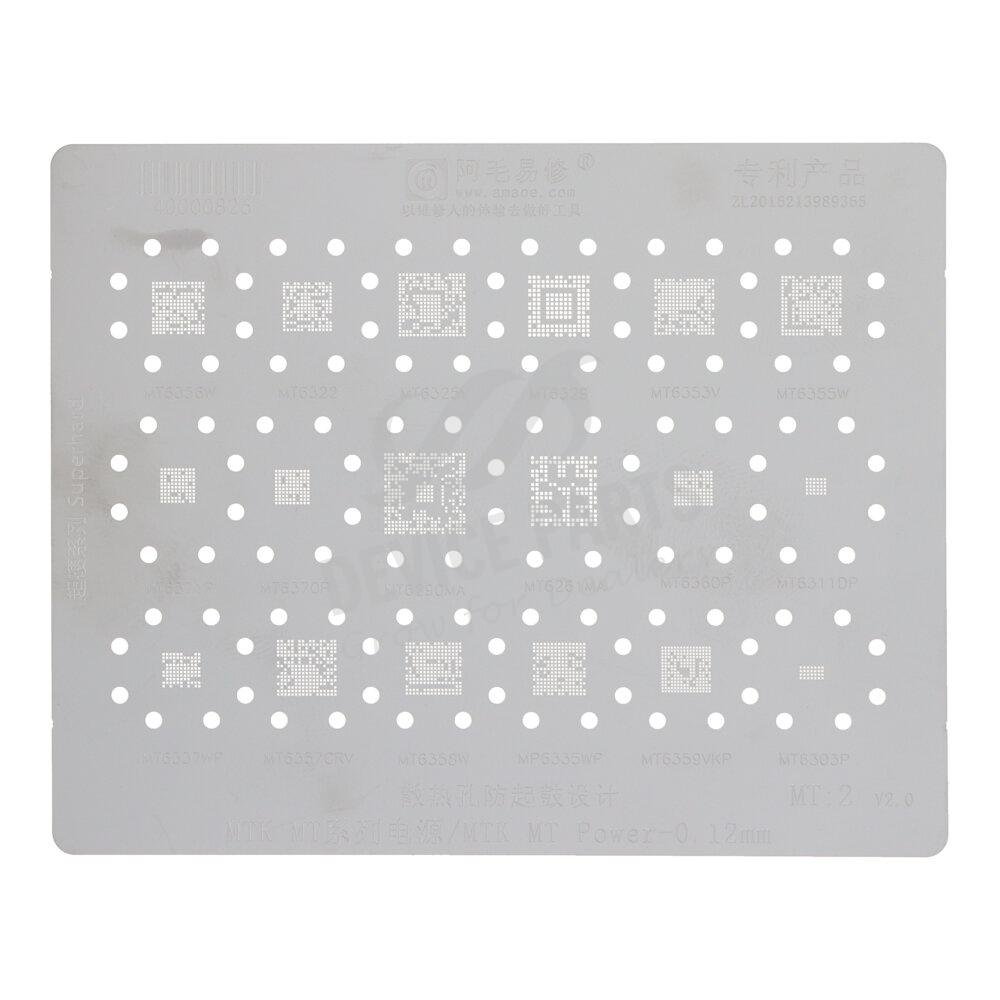 as069618_2408138791_1.jpg Amaoe MT:2 MTK/MT Series Power IC Soldering Net BGA Reballing Stencil - Image 1