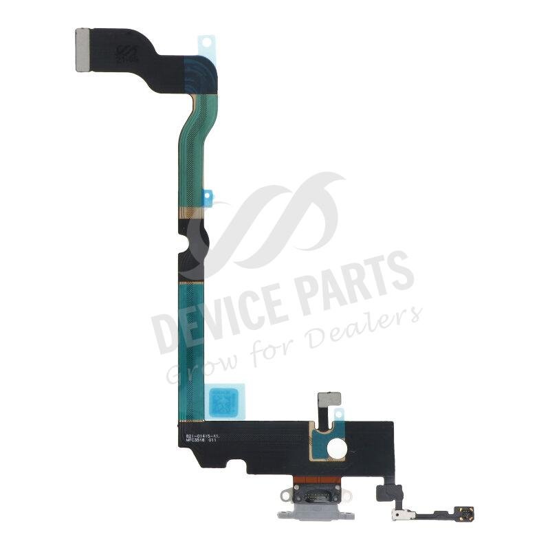 as069669_2105196475_1.jpg Charging Port Flex Cable for iPhone XS Max Gray without Logo OEM - Image 1
