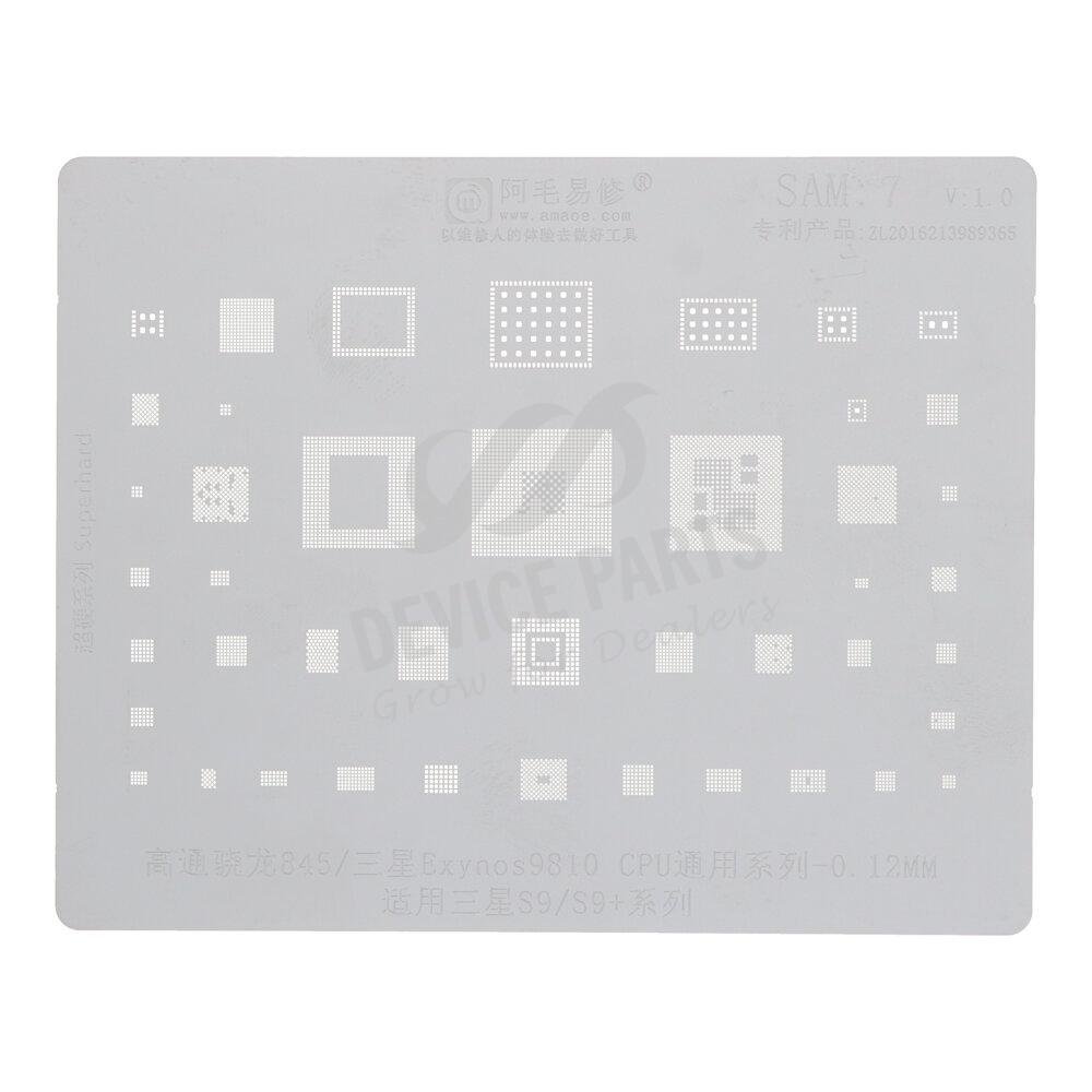 as069855_2402241186_1.jpg Amaoe SAM:7 CPU Rework Repair BGA Reballing Stencil for Samsung - Image 1