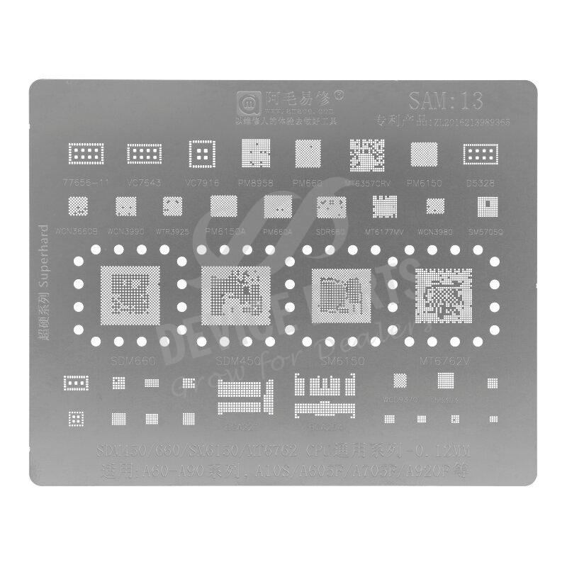 as070683_2104303585_1.jpg Amaoe SAM:13 CPU Rework Repair BGA Reballing Stencil for Samsung - Image 1