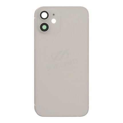 Middle Frame + Battery Door + Back Camera Lens and Bezel + Side Buttons + SIM Card Tray with Magnetism Ring+Speaker Anti-Dust Mesh+Mic Anti-Dust Mesh+Eject Pin for iPhone 12 Mini European Version White OEM