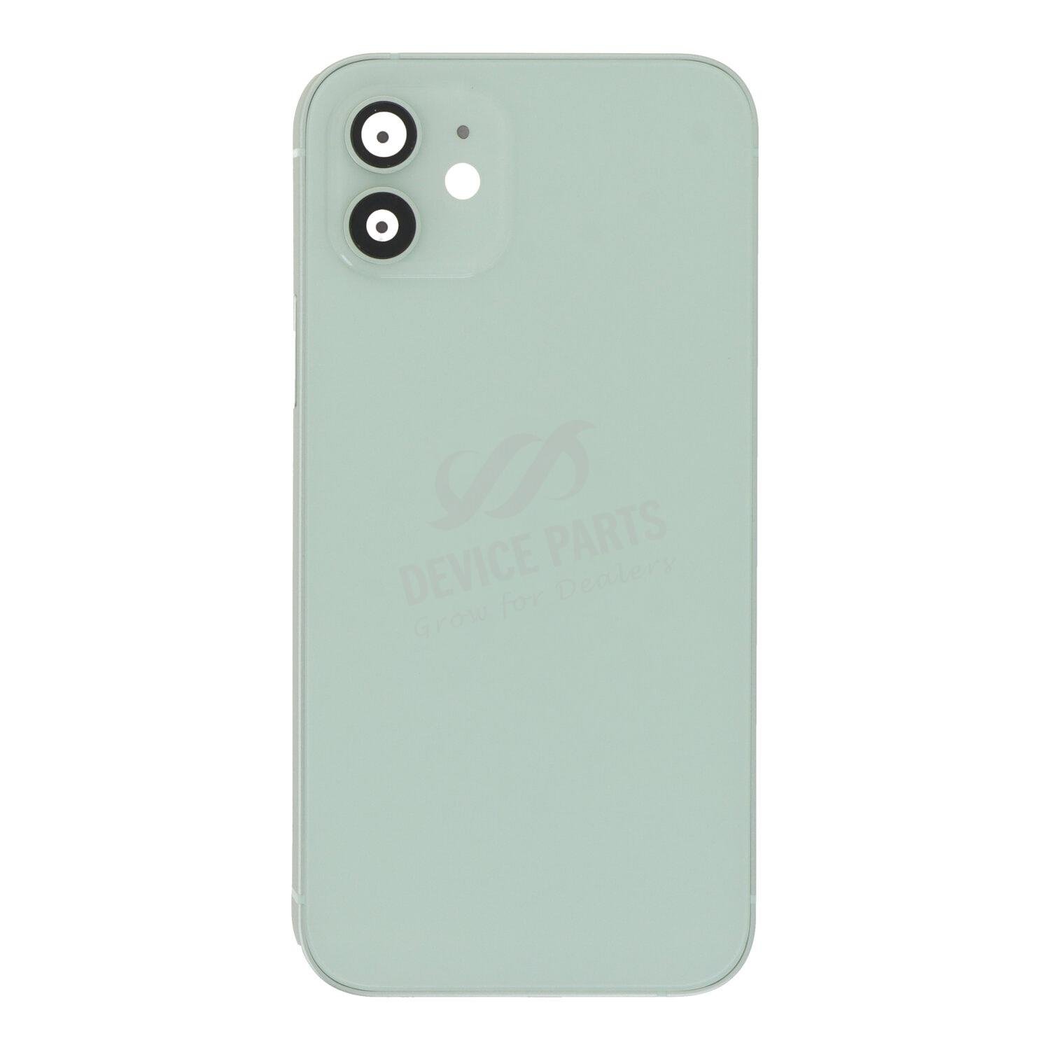 as071719_2402248018_1.jpg Middle Frame + Battery Door + Back Camera Lens and Bezel + Side Buttons + SIM Card Tray with Magnetism Ring+Speaker Anti-Dust Mesh+Mic Anti-Dust Mesh+Eject Pin for iPhone 12 European Version Green OEM - Image 1