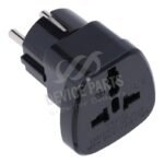US/UK Plug to EU Standard Sockets Adapter Black