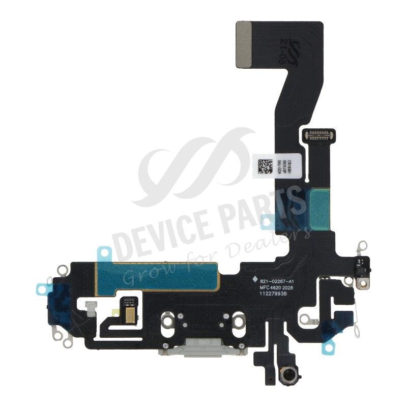 as072745_2106048969_1.jpg Charging Port Flex Cable for iPhone 12/12 Pro White without Logo OEM - Image 1