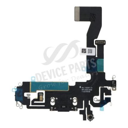 Charging Port Flex Cable for iPhone 12/12 Pro Black without Logo OEM