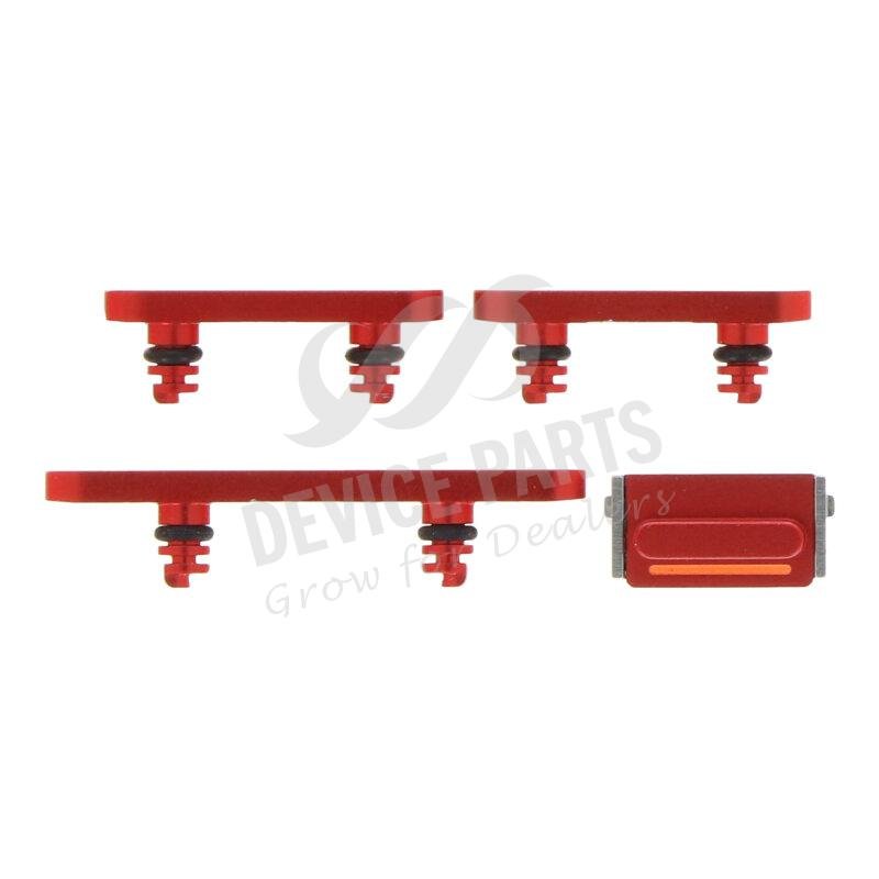 as083017_2109296455_1.jpg Power Volume Mute Buttons Keys Side Buttons for iPhone 13 6.1"/13 Mini 5.4" Red Ori 4pcs in one set - Image 1