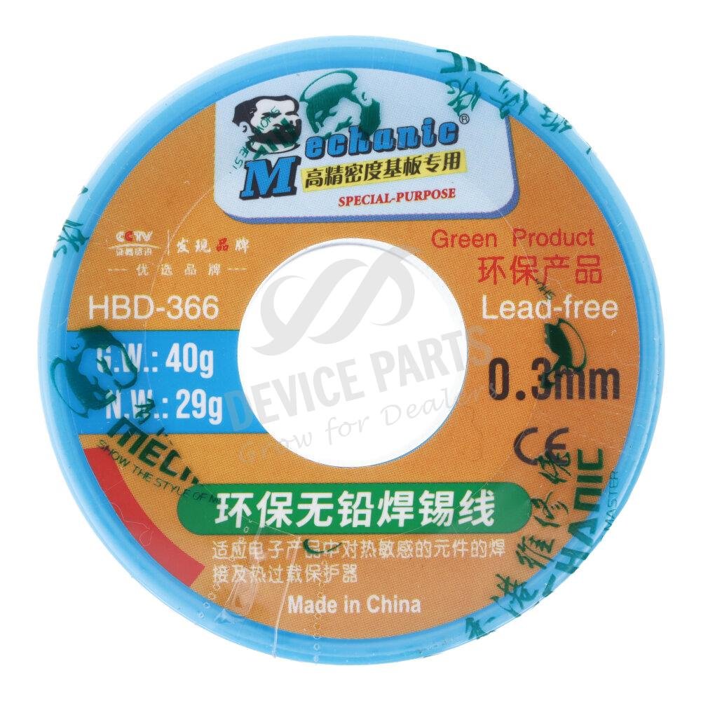 as084989_2307056428_1.jpg Mechanic SN42/Bi58 0.3mm 40g Lead-Free Low Temperature Solder Soldering Wire - Image 1