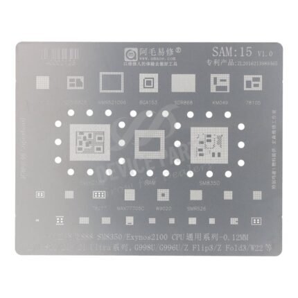 Amaoe 0.12MM SAM:15 CPU BGA Reballing Stencil Net for Samsung Galaxy S21 Series