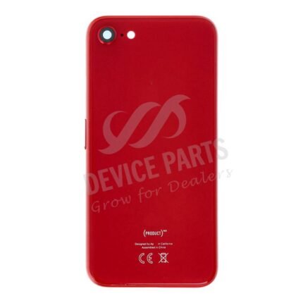 Middle Frame + Battery Door + Back Camera Lens and Bezel + Side Buttons + SIM Card Tray with Speaker Anti-Dust Mesh+Mic Anti-Dust Mesh+Eject Pin for iPhone 8 European Version Red HQ