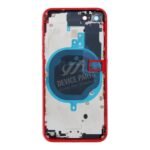 Middle Frame + Battery Door + Back Camera Lens and Bezel + Side Buttons + SIM Card Tray with Speaker Anti-Dust Mesh+Mic Anti-Dust Mesh+Eject Pin for iPhone 8 European Version Red HQ - Image 2