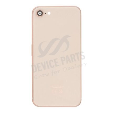 Middle Frame + Battery Door + Back Camera Lens and Bezel + Side Buttons + SIM Card Tray with Speaker Anti-Dust Mesh+Mic Anti-Dust Mesh+Eject Pin for iPhone 8 European Version Gold HQ