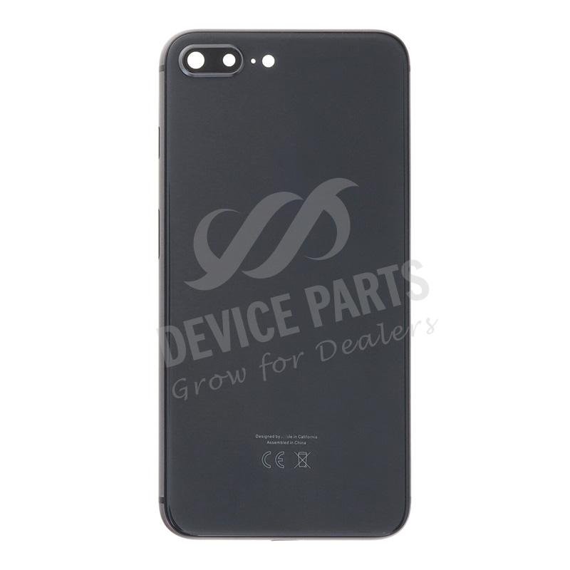 as091104_2207146033_1.jpg Middle Frame + Battery Door + Back Camera Lens and Bezel + Side Buttons + SIM Card Tray with Speaker Anti-Dust Mesh+Mic Anti-Dust Mesh+Eject Pin for iPhone 8 Plus European Version Black HQ - Image 1