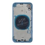 Middle Frame + Battery Door + Back Camera Lens and Bezel + Side Buttons + SIM Card Tray with Speaker Anti-Dust Mesh+Mic Anti-Dust Mesh+Eject Pin for iPhone XR European Version Blue HQ - Image 2