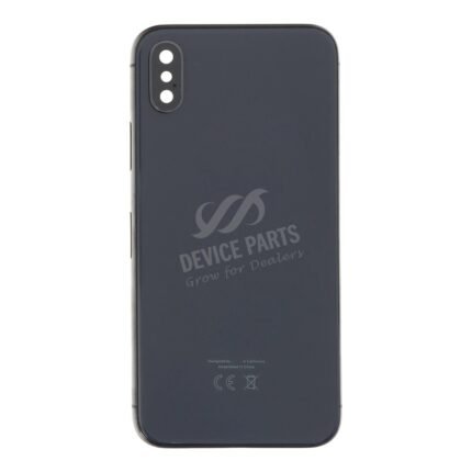 Middle Frame + Battery Door + Back Camera Lens and Bezel + Side Buttons + SIM Card Tray with Speaker Anti-Dust Mesh+Mic Anti-Dust Mesh+Eject Pin for iPhone X European Version Black HQ