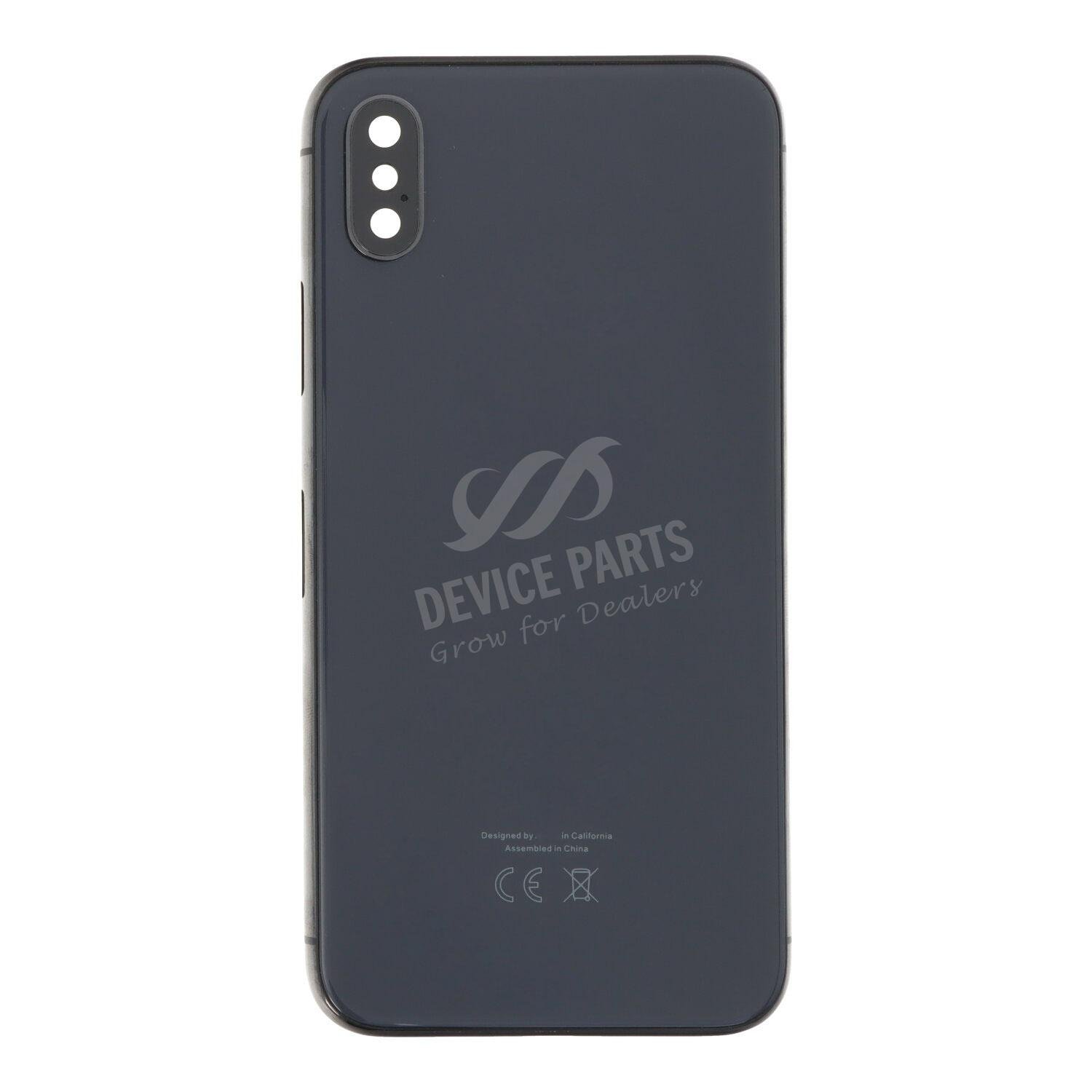 as091140_2208165520_1.jpg Middle Frame + Battery Door + Back Camera Lens and Bezel + Side Buttons + SIM Card Tray with Speaker Anti-Dust Mesh+Mic Anti-Dust Mesh+Eject Pin for iPhone X European Version Black HQ - Image 1