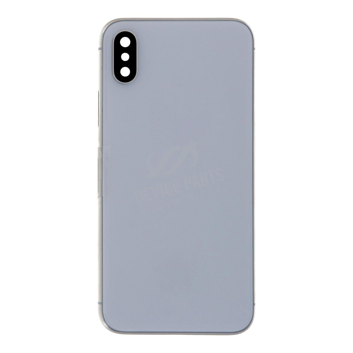 as091141_2208169318_1.jpg Middle Frame + Battery Door + Back Camera Lens and Bezel + Side Buttons + SIM Card Tray with Speaker Anti-Dust Mesh+Mic Anti-Dust Mesh+Eject Pin for iPhone X European Version White HQ - Image 1