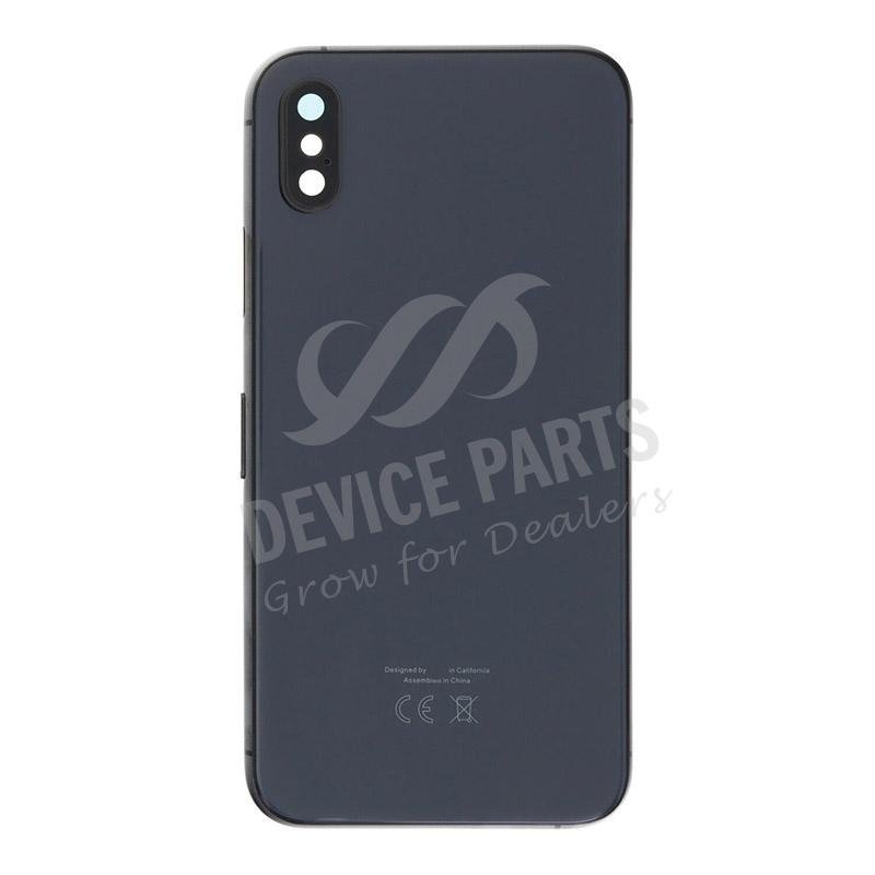 as091142_2207149329_1.jpg Middle Frame + Battery Door + Back Camera Lens and Bezel + Side Buttons + SIM Card Tray with Speaker Anti-Dust Mesh+Mic Anti-Dust Mesh+Eject Pin for iPhone XS European Version Black HQ - Image 1