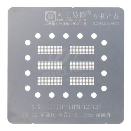 AMAOE 0.12mm Screen IC Magnetic BGA Reballing for iPhone X-12 Pro Max