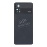 Battery Door + Battery Door Adhesive + Back Camera Lens and Bezel for Xiaomi Poco X4 Pro 5G Black Ori