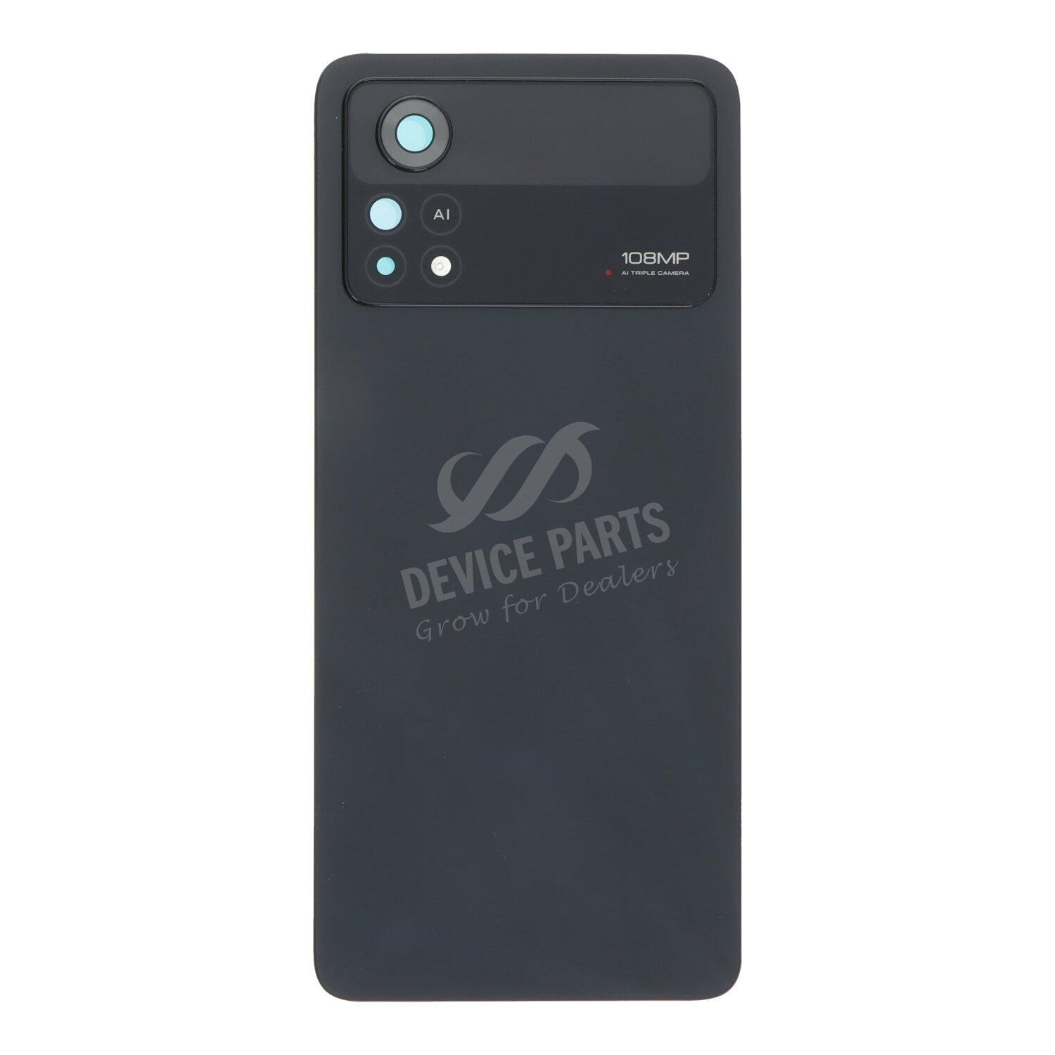 as096569_2411293330_1.jpg Battery Door + Battery Door Adhesive + Back Camera Lens and Bezel for Xiaomi Poco X4 Pro 5G Black Ori - Image 1