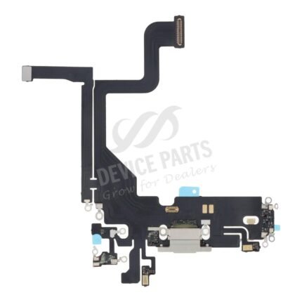 Charging Port Flex Cable for iPhone 13 Pro 6.1" White without Logo HQ