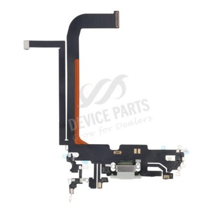 Charging Port Flex Cable for iPhone 13 Pro Max 6.7" White without Logo HQ
