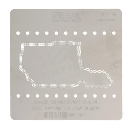 Amaoe 0.12MM Middle Layer BGA Reballing Stencil for Samsung Galaxy Note 20/Note 20 5G N981U/N981N/N9810