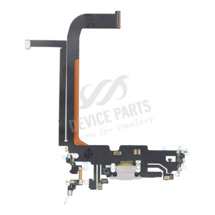 Charging Port Flex Cable for iPhone 13 Pro Max 6.7" White without Logo OEM