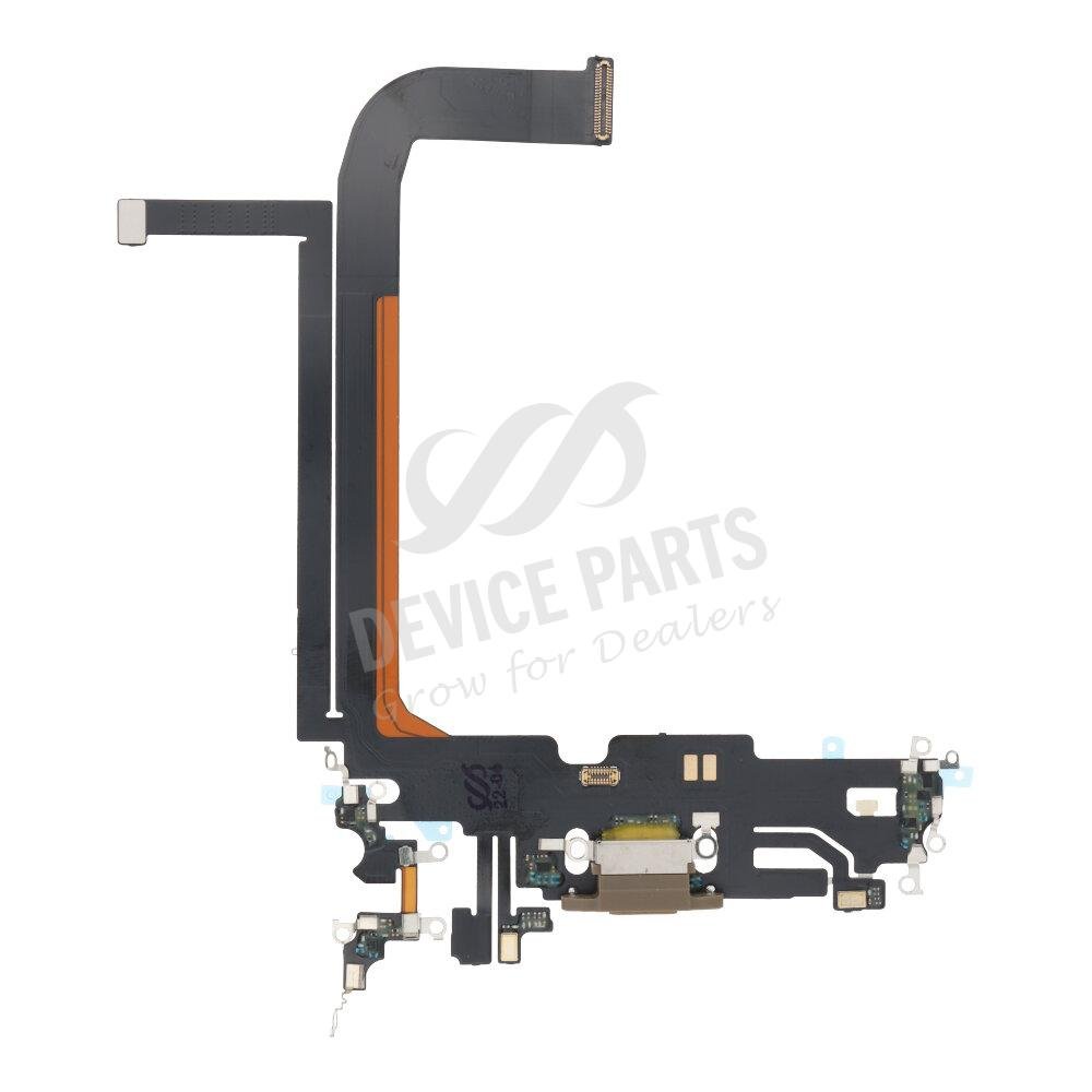 as099753_2206168316_1.jpg Charging Port Flex Cable for iPhone 13 Pro Max 6.7" Gold without Logo OEM - Image 1