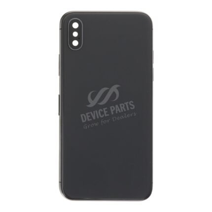 Middle Frame + Battery Door + Back Camera Lens and Bezel + Side Buttons + SIM Card Tray with Speaker Anti-Dust Mesh+Mic Anti-Dust Mesh+Eject Pin for iPhone X Black without Logo OEM