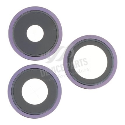 Back Camera Lens and Bezel for iPhone 14 Pro/14 Pro Max Purple Ori 3pcs in one set