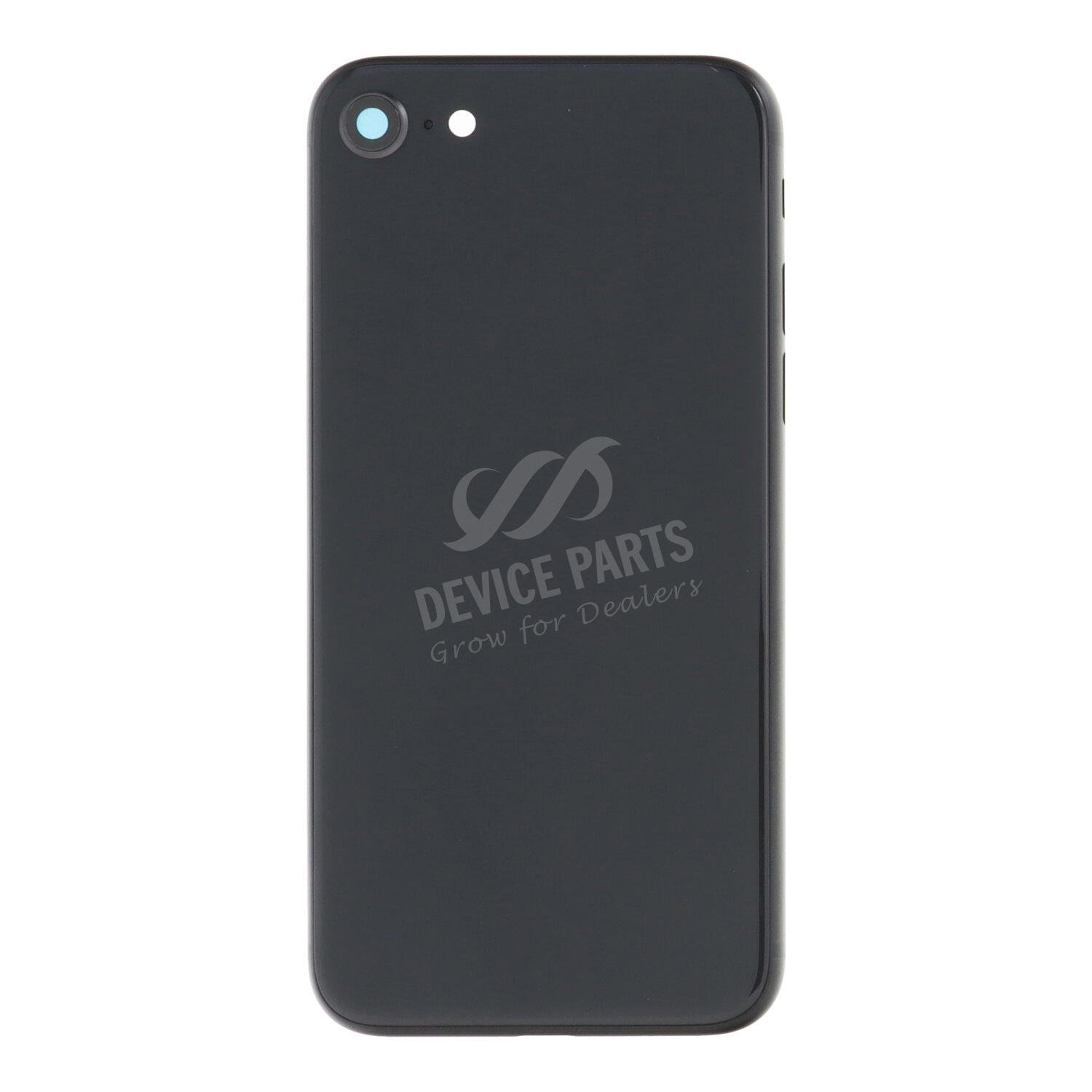 as114811_2210242090_1.jpg Middle Frame + Battery Door + Back Camera Lens and Bezel + Side Buttons + SIM Card Tray with Speaker Anti-Dust Mesh+Mic Anti-Dust Mesh+Side Rails+Eject Pin for iPhone SE 2022 European Version Midnight OEM - Image 1