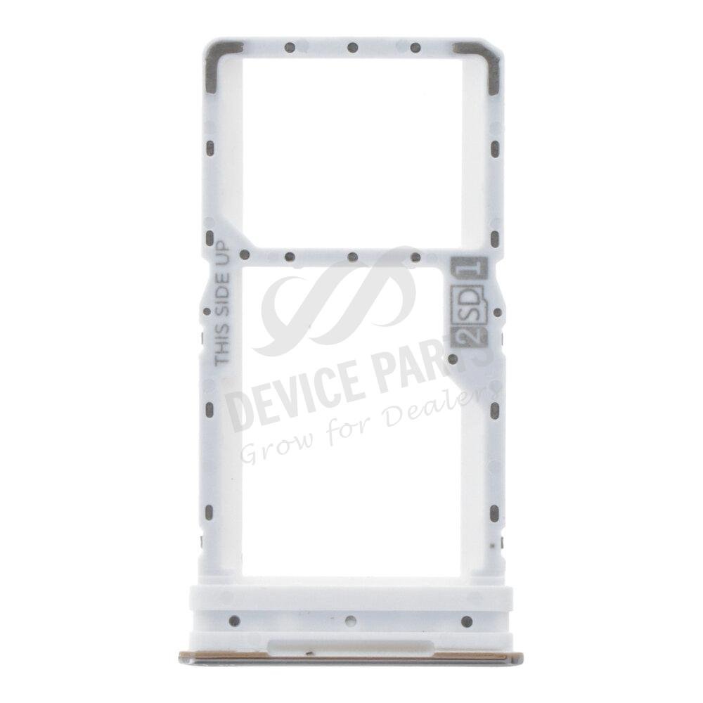 as114827_2210266667_1.jpg SIM Card Tray for Motorola Moto G52 Dual Card Version Silver Ori - Image 1