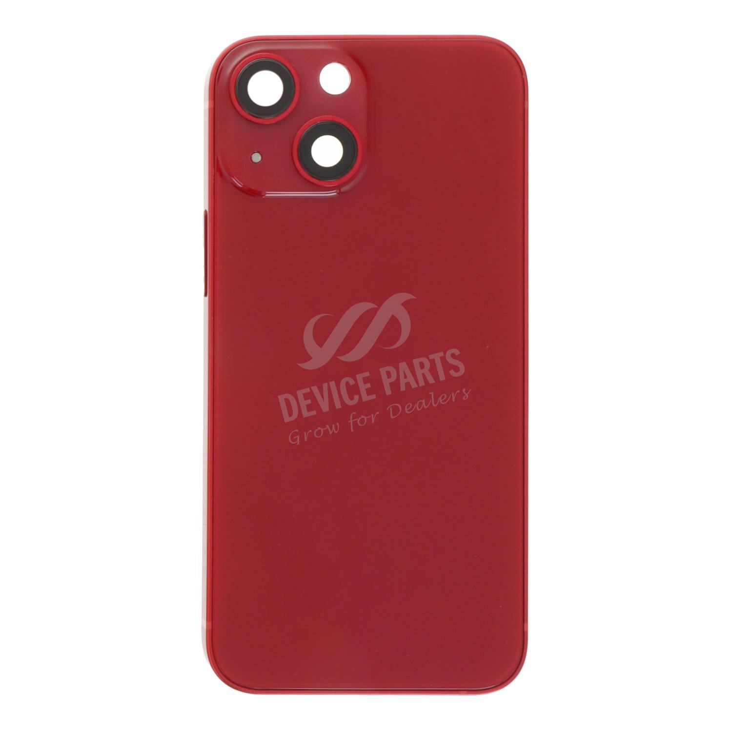 as116189_2402036720_1.jpg Middle Frame + Battery Door + Back Camera Lens and Bezel + Side Buttons + SIM Card Tray with Magnetism Ring+Speaker Anti-Dust Mesh+Mic Anti-Dust Mesh+Eject Pin for iPhone 13 Mini 5.4" European Version Red OEM - Image 1
