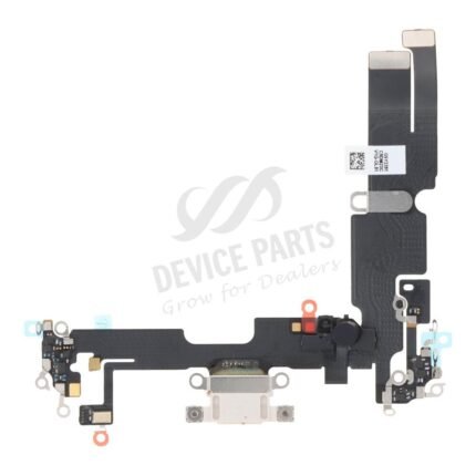 Charging Port Flex Cable for iPhone 14 Plus White Ori R