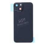 Battery Door + Back Camera Lens and Bezel with Magnetism Ring+Metal Plate+Wireless Charger Chip+Flash Light for iPhone 14 Black OEM
