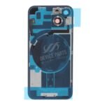 Battery Door + Back Camera Lens and Bezel with Magnetism Ring+Metal Plate+Wireless Charger Chip+Flash Light for iPhone 14 Blue OEM - Image 2