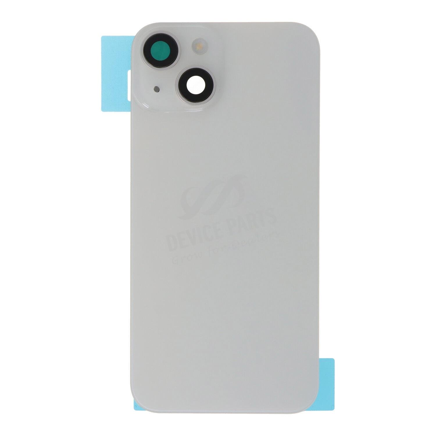 as125272_2305294530_1.jpg Battery Door + Back Camera Lens and Bezel with Magnetism Ring+Metal Plate+Wireless Charger Chip+Flash Light for iPhone 14 White OEM - Image 1