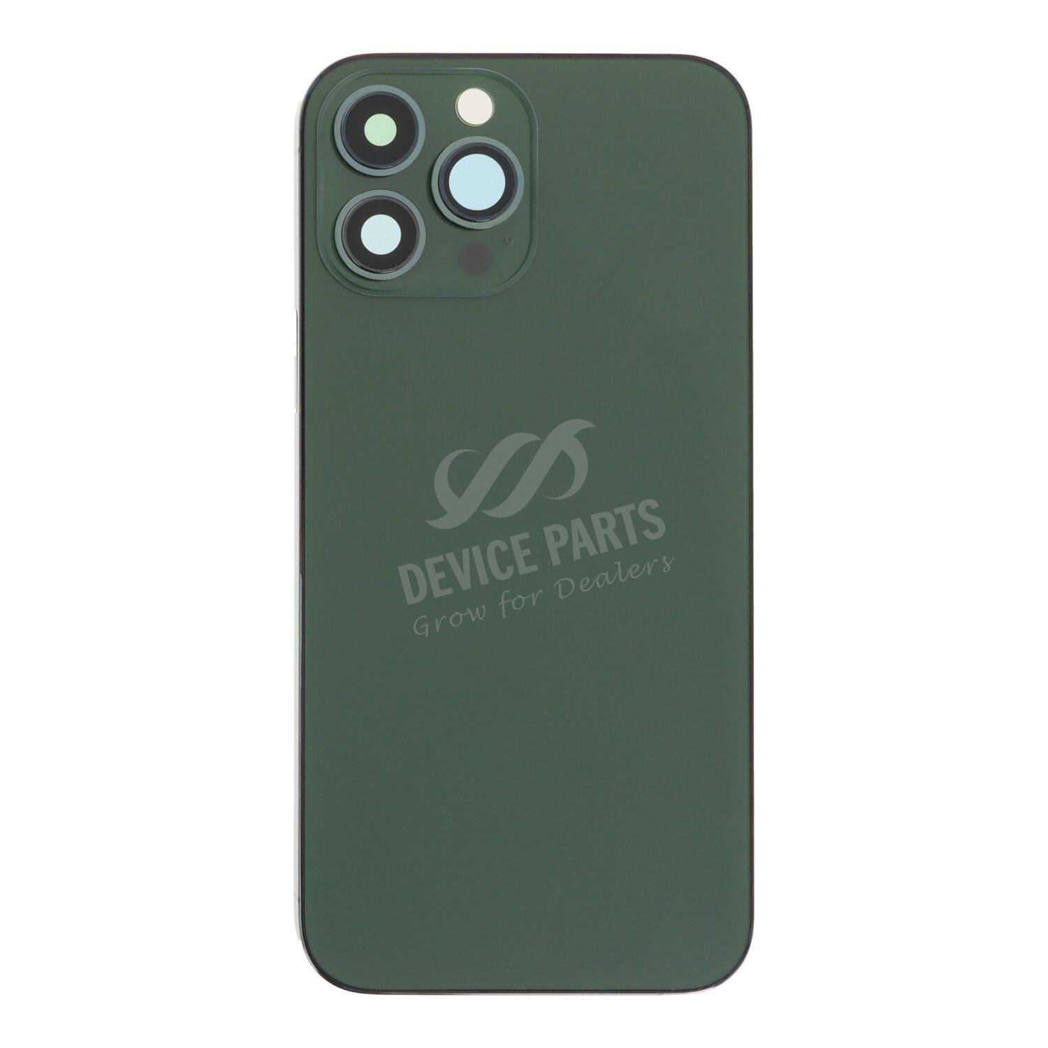as128159_2502274822_1.jpg Middle Frame + Battery Door + Back Camera Lens and Bezel + Side Buttons + SIM Card Tray with Magnetism Ring+Speaker Anti-Dust Mesh+Mic Anti-Dust Mesh+Eject Pin for iPhone 13 Pro Max 6.7" European Version Green HQ - Image 1